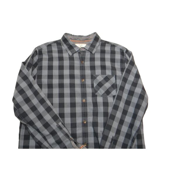 Flag & Anthem Men's Blue Checkered Button Up Long Sleeve Shirt 100% Cotton Large - Picture 1 of 5